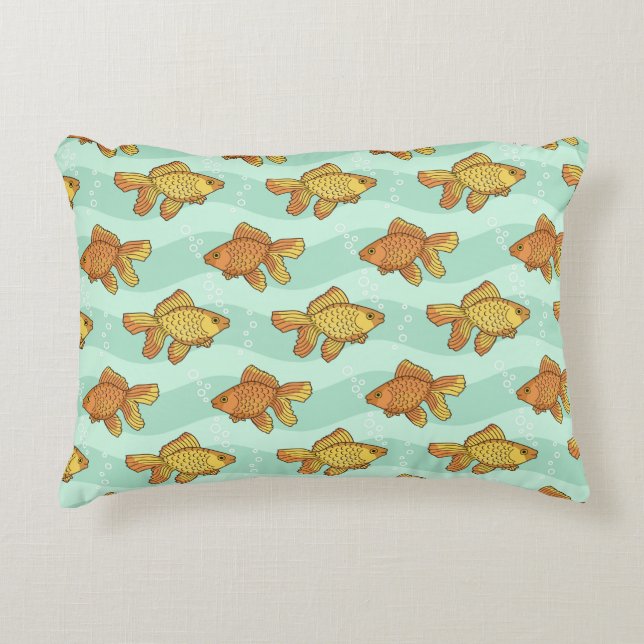Fish-pattern Decorative Cushion (Front)