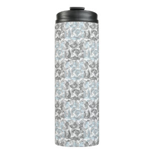 Fish pattern design with 2 tone colour 01 thermal tumbler
