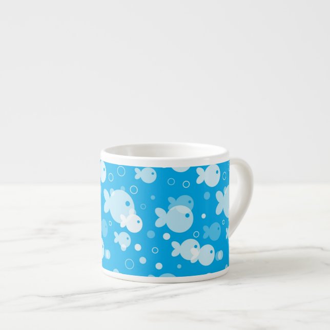 fish pattern espresso cup (Front Right)