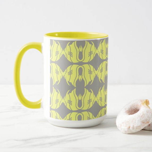 Fish Pattern Mug (With Donut)