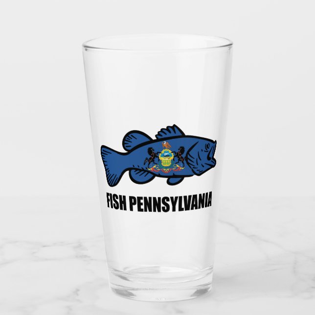 Fish Pennsylvania Bass Glass (Front)