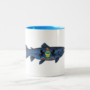 Fish Pennsylvania Trout Two-Tone Coffee Mug