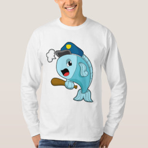 Fish Police officer Police hat T-Shirt