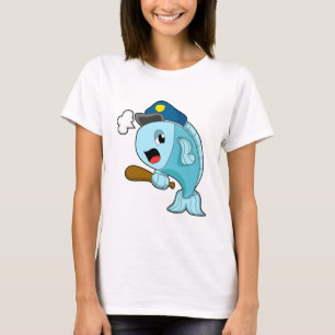 Fish Police officer Police hat T-Shirt