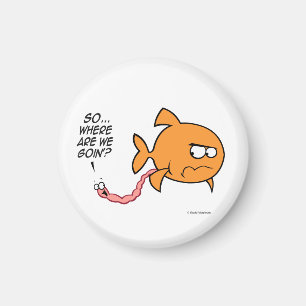 Fish Pooh Round Magnets