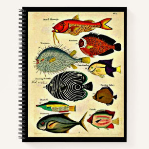  fish print notebook