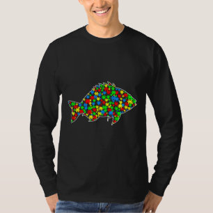 Fish Puzzle Animals Autism Awareness Baseball ¾ Sl T-Shirt