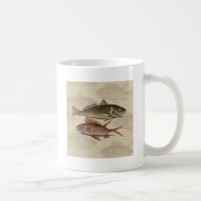 Fish Red Perch Fisherman Art Coffee Mug (Right)