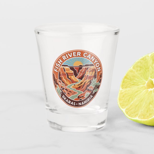Fish River Canyon Namibia Shot Glass (Front)