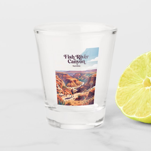 Fish River Canyon Namibia Shot Glass (Front)