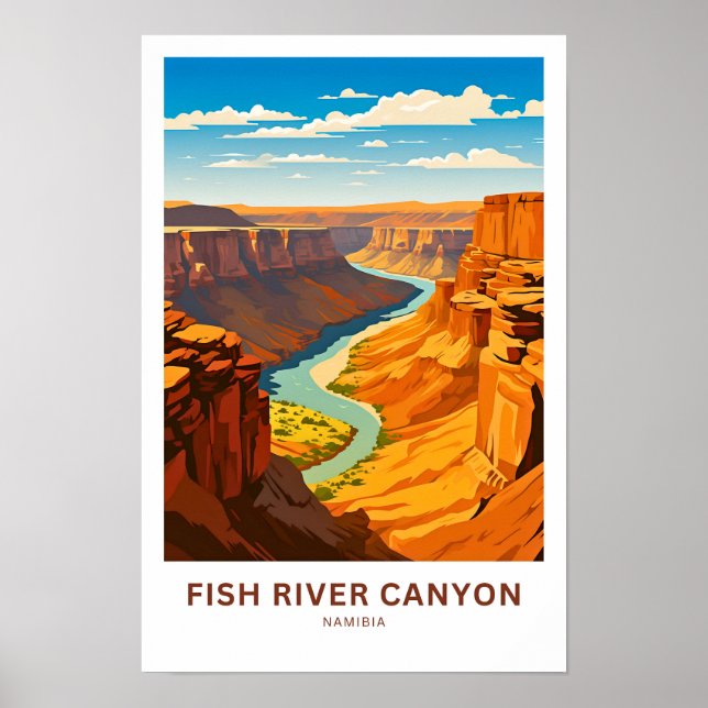 Fish River Canyon Namibia Travel Print (Front)