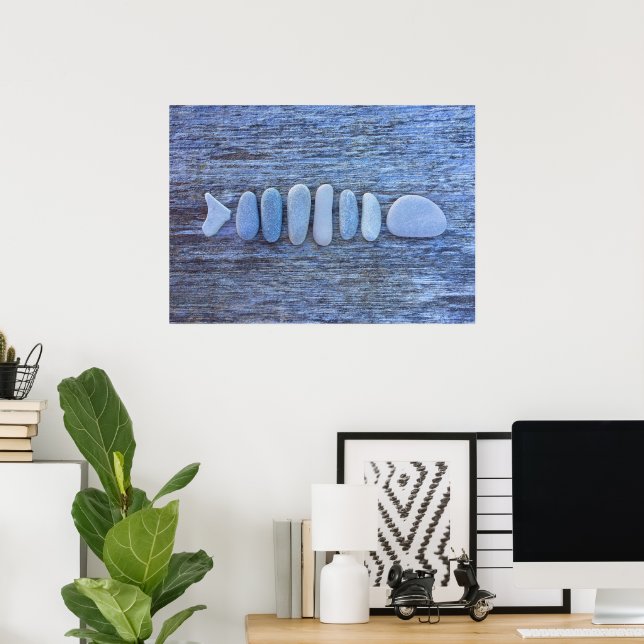 Fish Rock Art  Poster (Home Office)