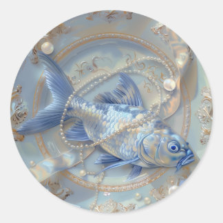 Fish - Round Stickers for Stationery