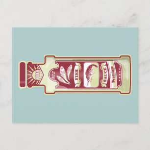 Fish Sauce pop art Postcard