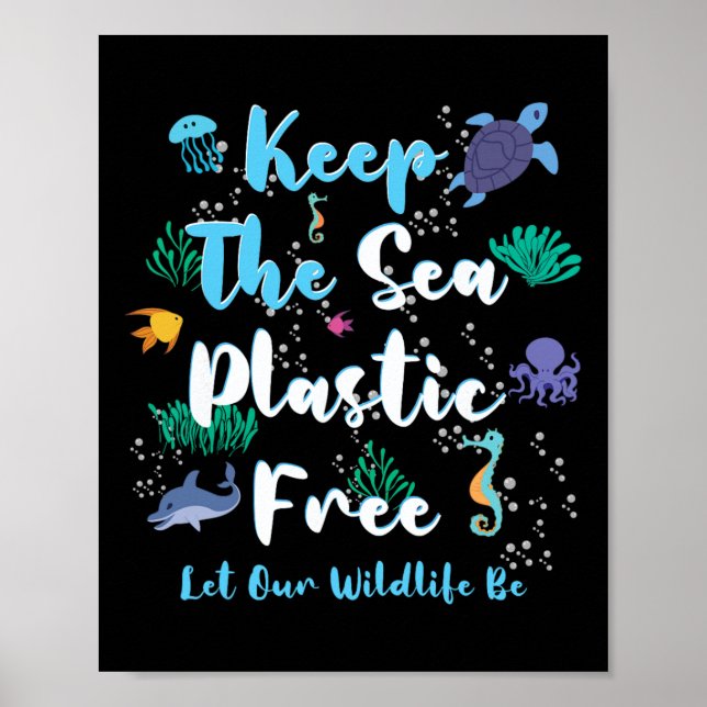 Fish Save Sea Protect Save Nature Oceans Day Earth Poster (Front)