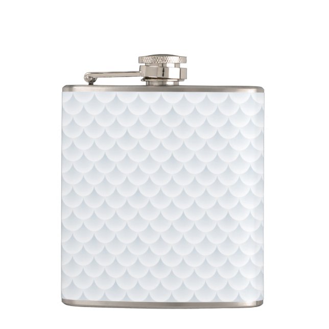 fish scale abstract vector background hip flask (Front)