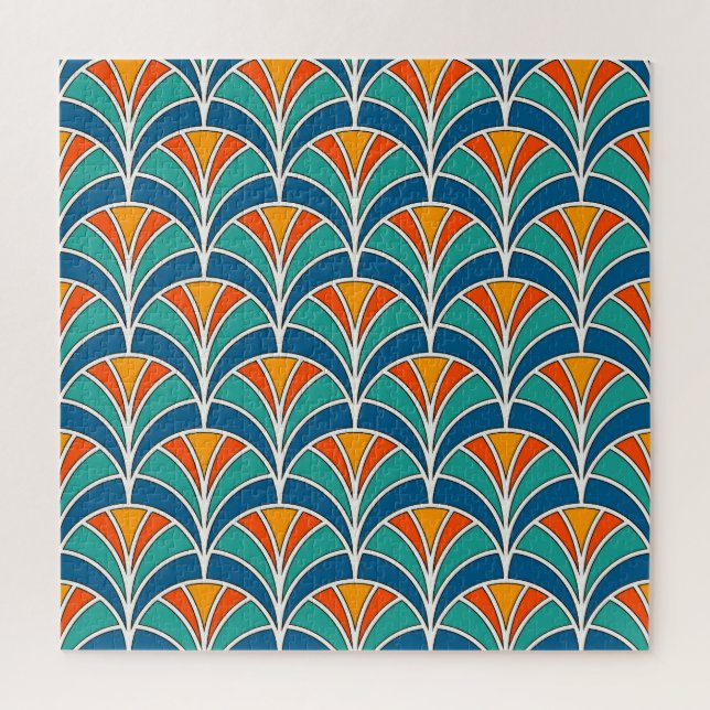 Fish Scale: Asian Traditional Jigsaw Puzzle (Vertical)