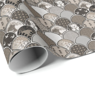 Fish scale pattern wrapping paper