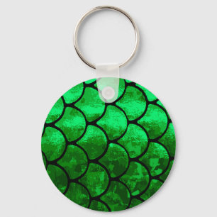 fish scales key ring