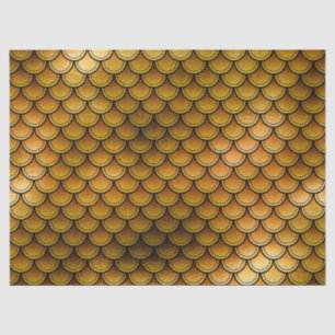 Fish Scales on Orange/Yellow Decoupage Tissue Paper
