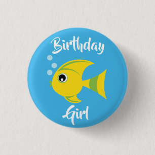 Fish Sea Ocean Kid's Birthday Aquarium 3 Cm Round Badge