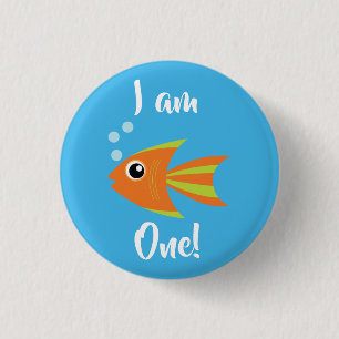 Fish Sea Ocean Kid's Birthday Aquarium 3 Cm Round Badge