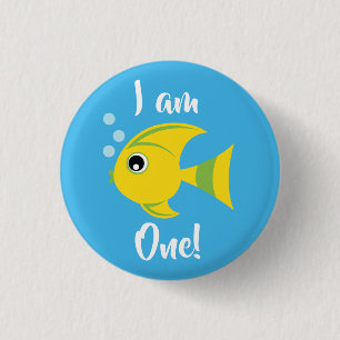 Fish Sea Ocean Kid's Birthday Aquarium 3 Cm Round Badge