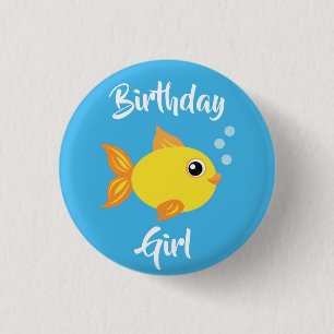 Fish Sea Ocean Kid's Birthday Aquarium 3 Cm Round Badge