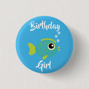 Fish Sea Ocean Kid's Birthday Aquarium 3 Cm Round Badge