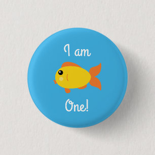Fish Sea Ocean Kid's Birthday Aquarium 3 Cm Round Badge