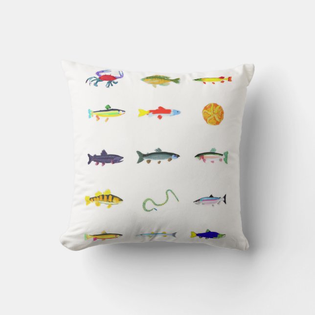 Fish, sea snake, crab pillow (Front)