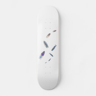 Fish shaped paint splurge surf logo modern art skateboard