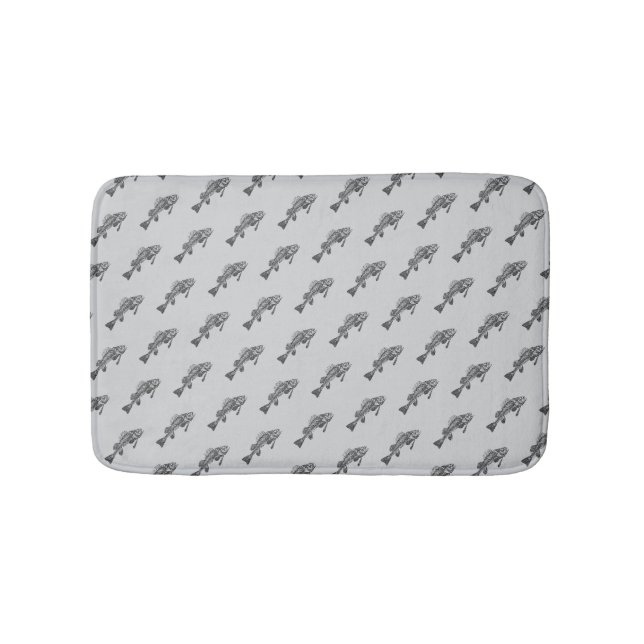 Fish skeleton bath mat (Front)