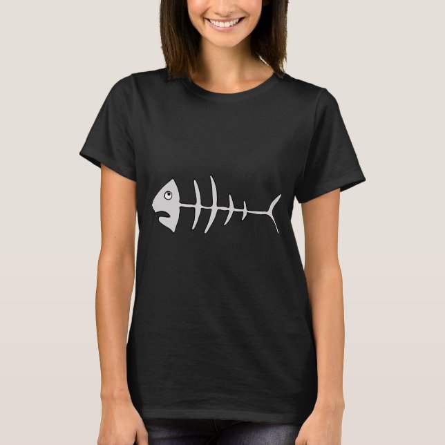 Fish skeleton - fishbones T-Shirt (Front)
