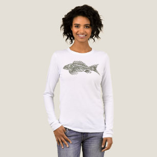 Fish Skeleton Fishing Design Tri-Blend Shirt