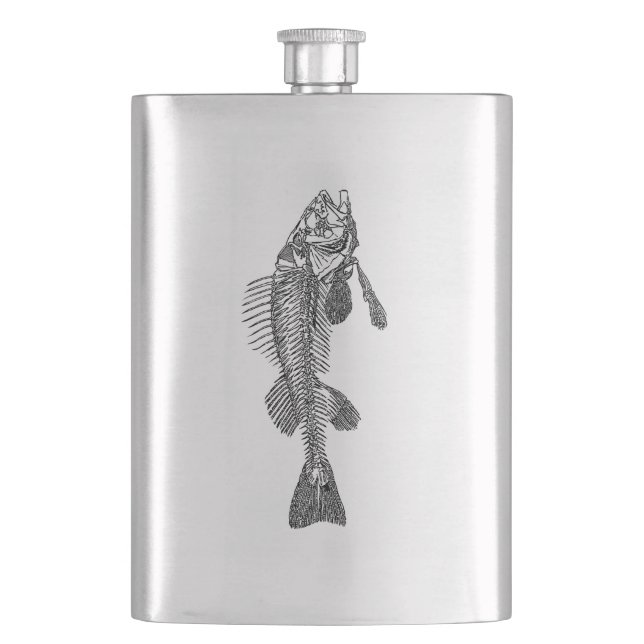 Fish skeleton hip flask (Front)