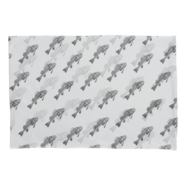 Fish skeleton pillowcase (Front)