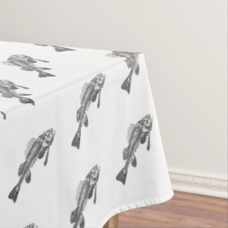 Fish skeleton tablecloth