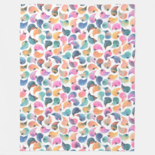 Fish Skin Watercolor Fleece Blanket