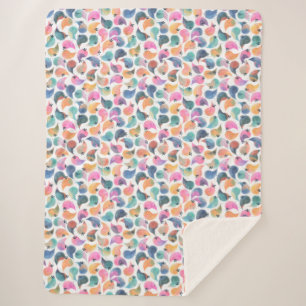 Fish Skin Watercolor Sherpa Blanket