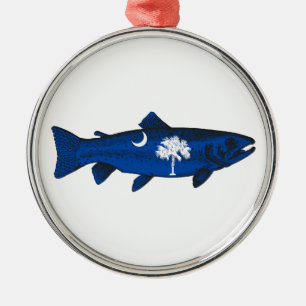 Fish South Carolina Trout Metal Tree Decoration