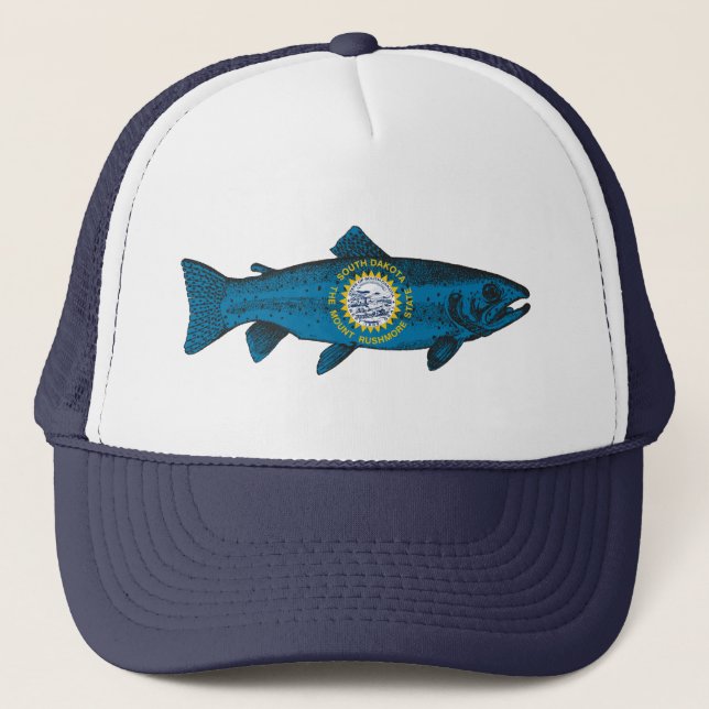 Fish South Dakota Trout Trucker Hat (Front)