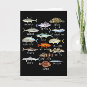 Fish Species Biology Types Of Saltwater Fish Fishi Card