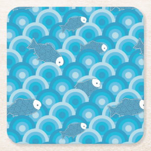 Fish Square Paper Coaster