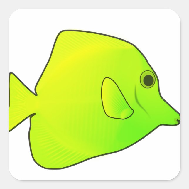 Fish Square Sticker (Front)