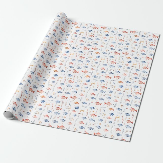Fish Stories Told Here ... Some True Wrapping Paper (Unrolled)