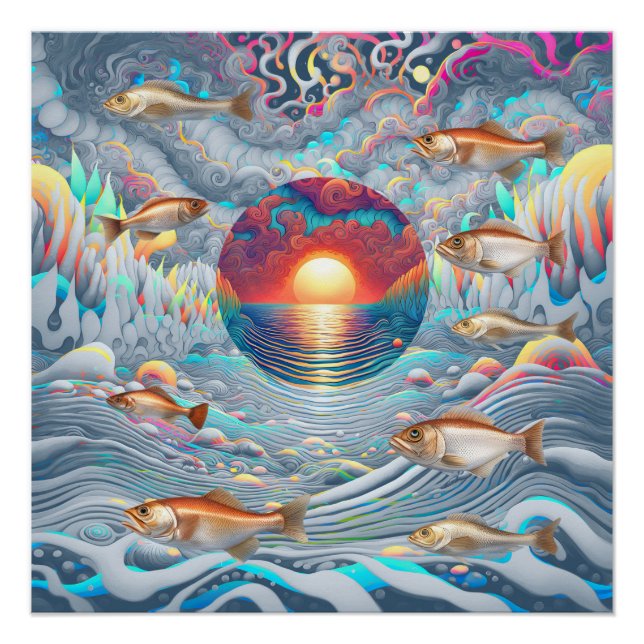 Fish Sunset Poster (Front)