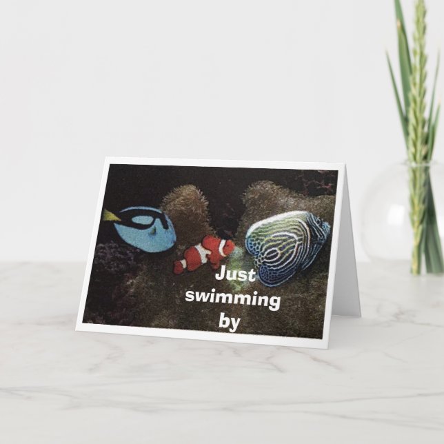 FISH SWIMMING BY TO SAY HI AND HAPPY MOTHER'S DAY CARD (Front)