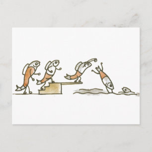 Fish Swimming Postcard