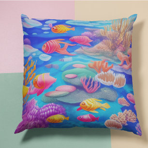 Fish Swimming Underwater Cushion